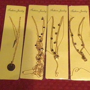 4 Goldtone Necklaces
